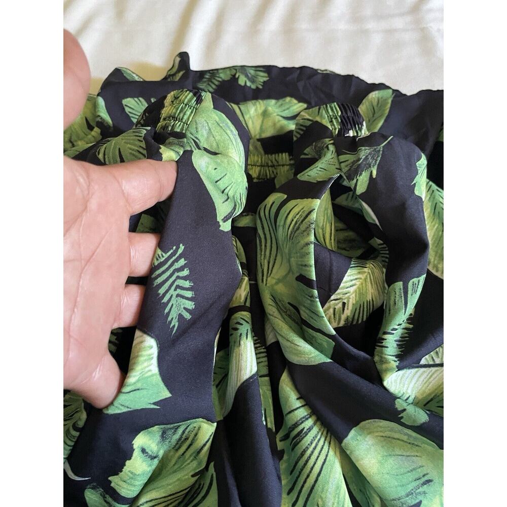 Ezcosplay Women High Waisted Hawaiian Tropical Floral Maxi Skirt Ruffle - Picture 8 of 13